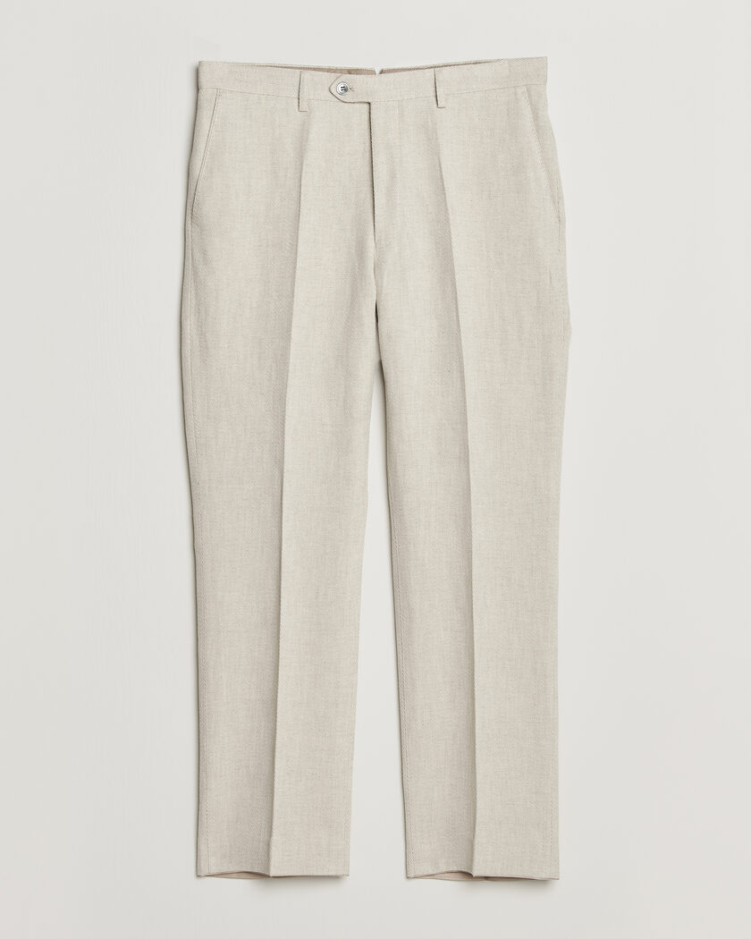 Polo Ralph Lauren Prepster Linen Trousers Ceramice White at
