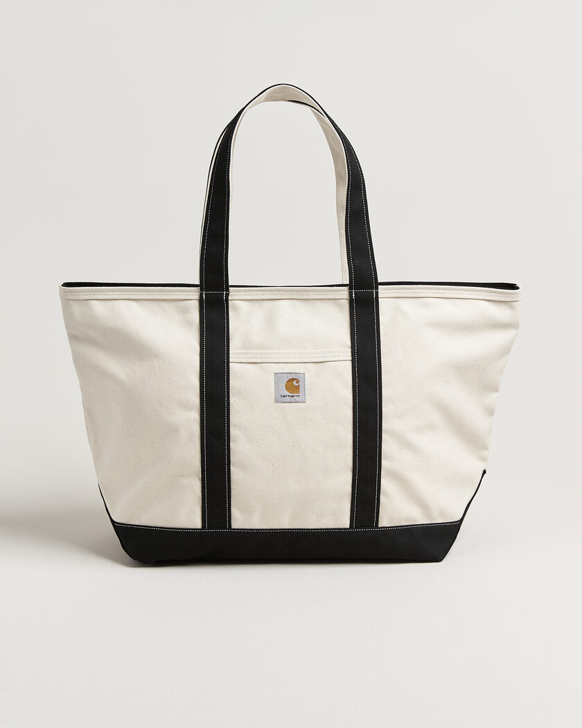 Carhartt WIP Canvas Beach Tote Natural/Black – White