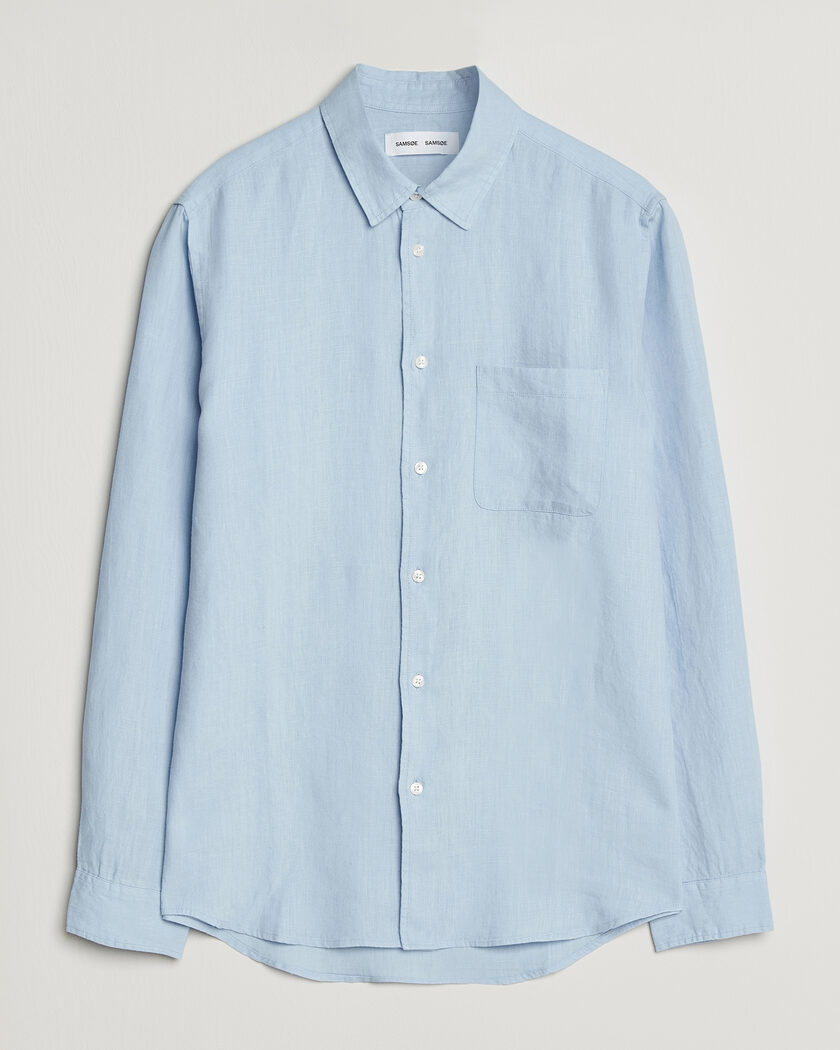 Samsøe Samsøe Liam Linen Shirt Windsurfer – Blue