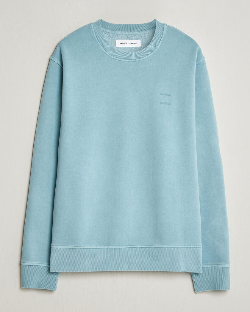 Samsøe Samsøe Joel Organic Washed Cotton Sweatshirt Tourmaline – Blue