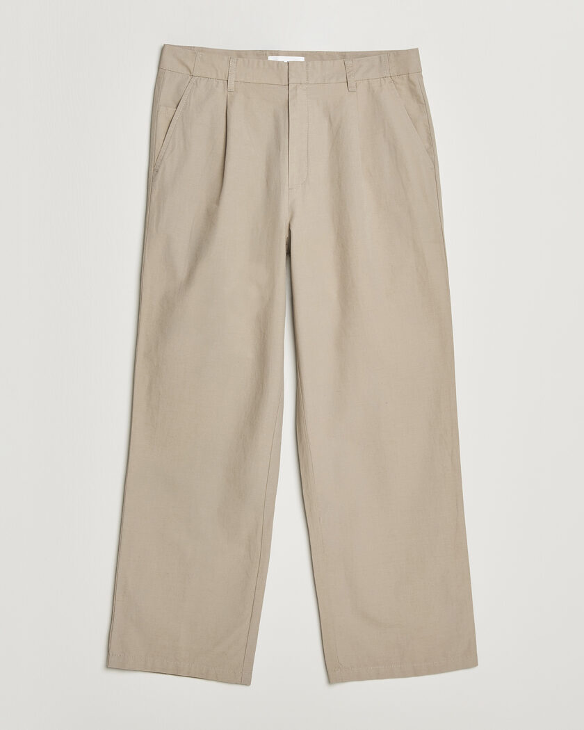 Stone Island Organic Panama Cotton Trousers Desert at CareOfCarl.com