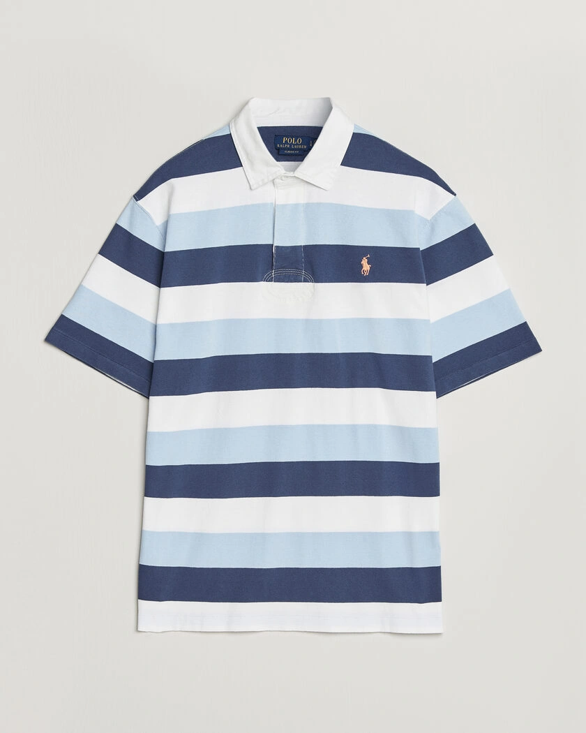 Polo Ralph Lauren Block Stripe Polo Office Blue – Blue