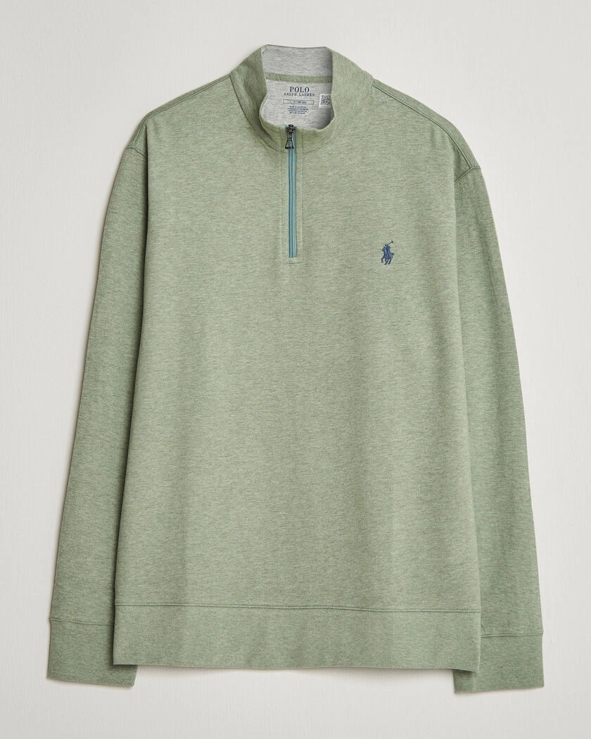 Polo Ralph Lauren Double Knit Half Zip Greenery Heather – Green