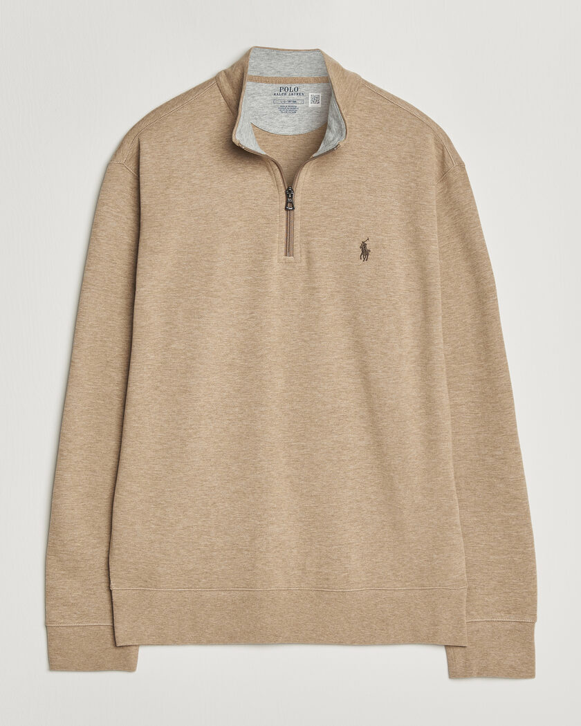 Polo Ralph Lauren Double Knit Half Zip Warm Brown – Brown