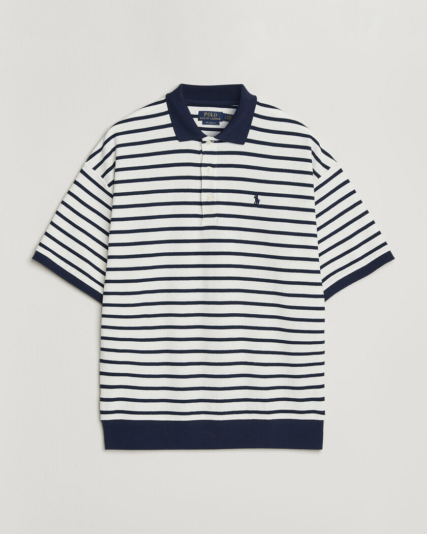 Polo Ralph Lauren Jacquard Interlock Striped Polo Nevis/Newport Navy – Blue