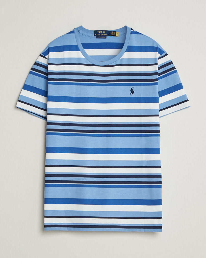 Polo Ralph Lauren Crew Neck Striped T-shirt Bristol Blue Multi – Multi-colour