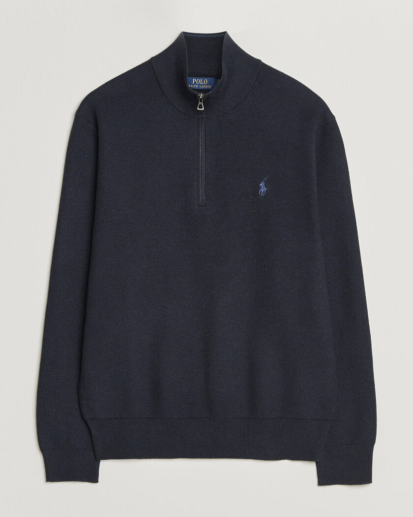 Polo Ralph Lauren Textured Half Zip Navy Heather at CareOfCarl.com
