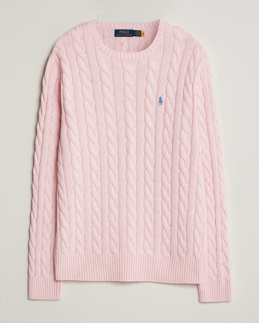 Polo Ralph Lauren Cotton Cable Pullover Ballet Pink Heather – Pink