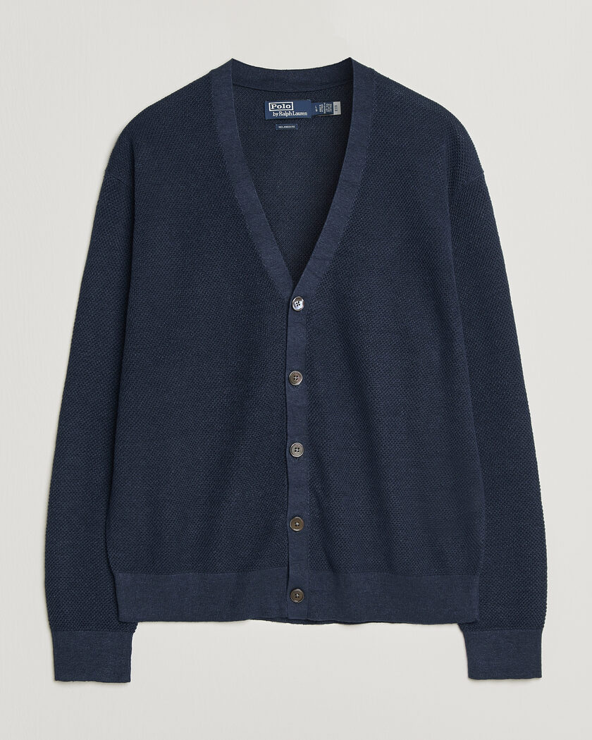 Polo Ralph Lauren Knitted Shawl Collar Cardigan Dark Indigo at