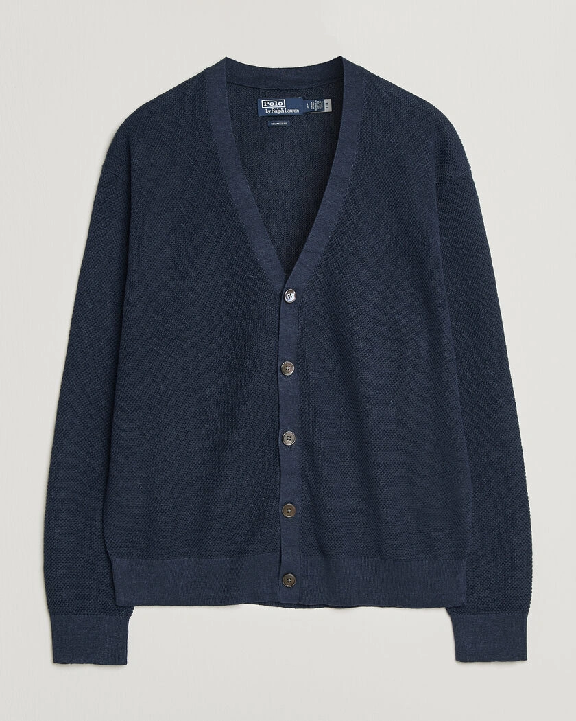 Polo Ralph Lauren Linen Cardigan Newport Navy – Blue