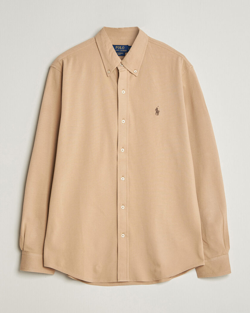 【POLO RALPH LAUREN】未使用　KNIT DRESS SHIRT POLO RALPH LAUREN Knit Dress Shirt Blue Stripes Cotton Women