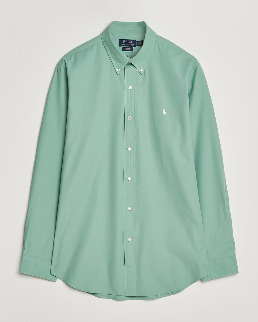 Polo Ralph Lauren Custom Fit Poplin Shirt Faded Mint – Green