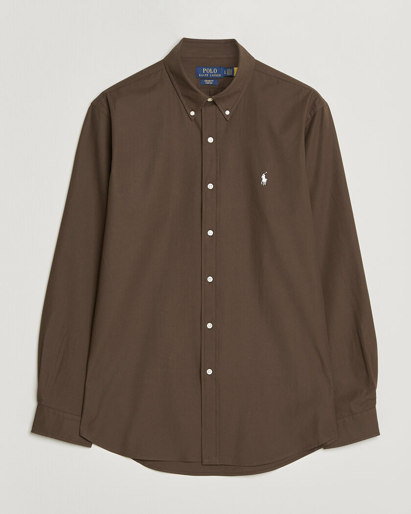 Polo Ralph Lauren Custom Fit Poplin Shirt Nutmeg Brown – Brown