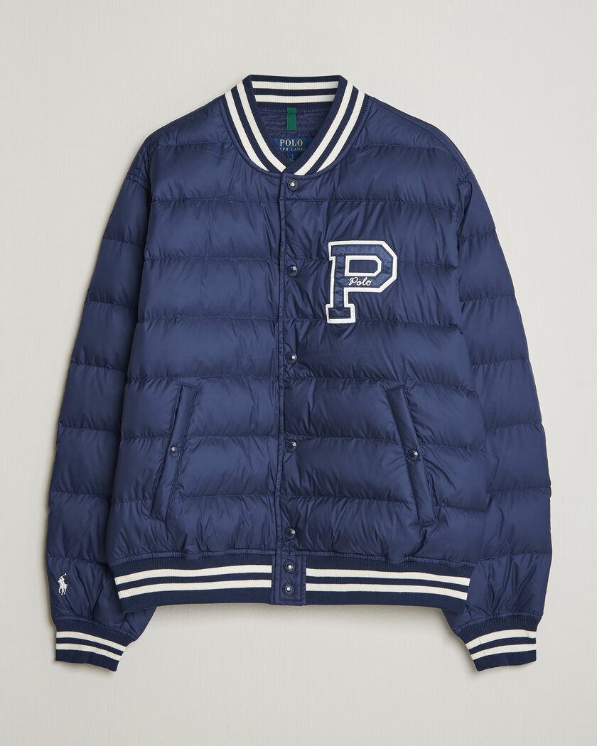 Fred Perry Textured Tennis Bomber Jacket Navy at CareOfCarl.com