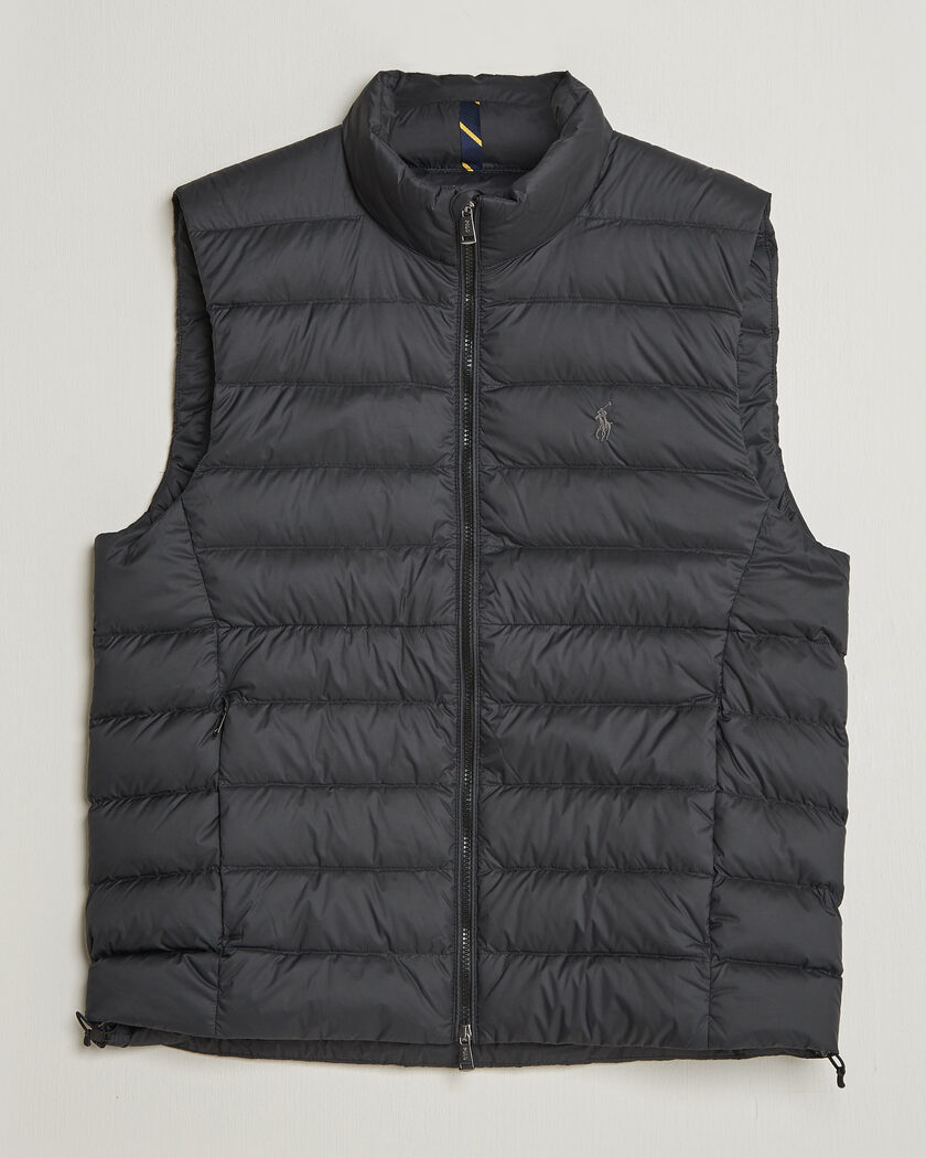Polo Ralph Lauren Quilted Matt Vest Polo Black - Size: S / Mens clothing