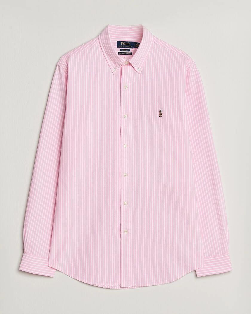Polo Ralph Lauren Custom Fit Seersucker/Oxford Stripe Shirt New Rose – Pink