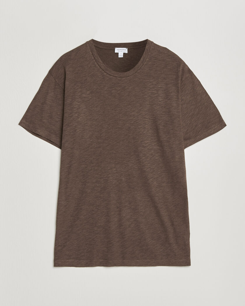 NN07 Lionel Mercerized Crew Neck T-Shirt Deep Truffle at