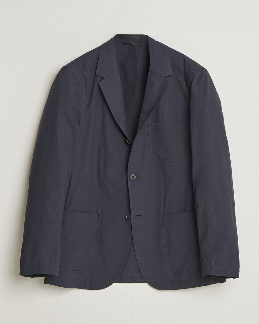 Sunspel Lightweight Poplin Jacket Blazer Navy – Blue