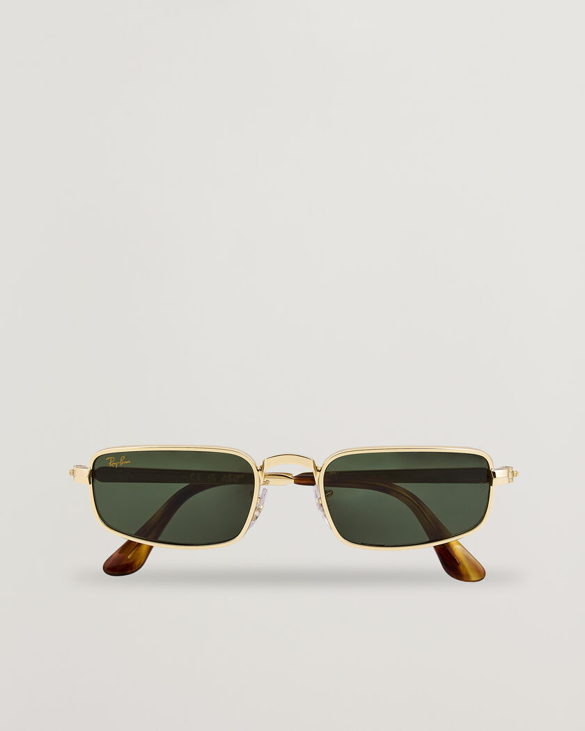 Ray-Ban 0RB3548N Hexagonal Sunglasses Gold/Green at CareOfCarl.com