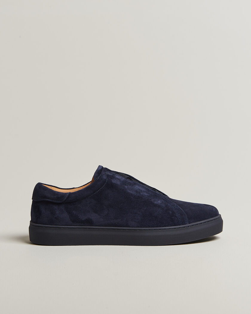 Myrqvist Alnö Monochrome II Sneakers Midnight Blue Suede – Blue