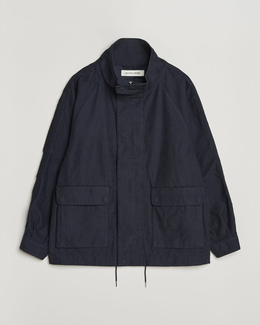 Stone Island Micro Twill Field Jacket Navy at CareOfCarl.com