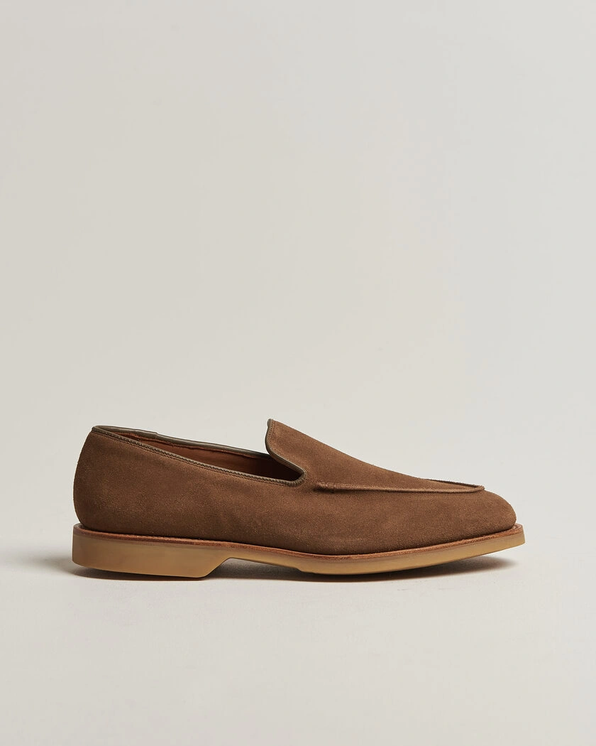 Crockett & Jones Salcombe 2 Loafer Wedge Sole Desert Suede – Beige