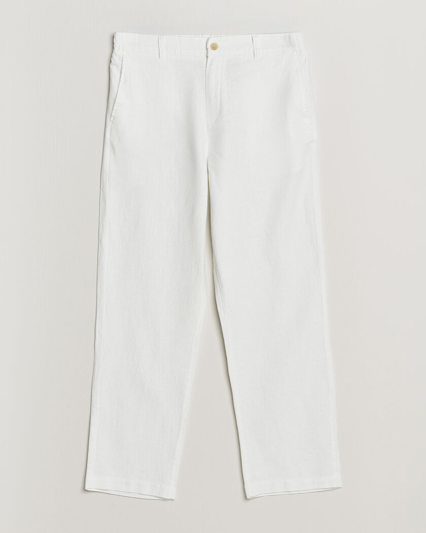 LES DEUX Linen Comfort Suit Pants White – White