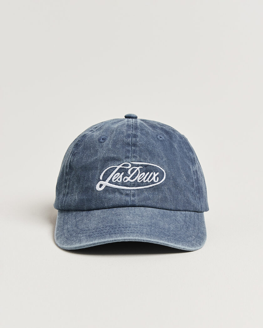 LES DEUX Logo Dad Cap Dark Denim Blue – Blue