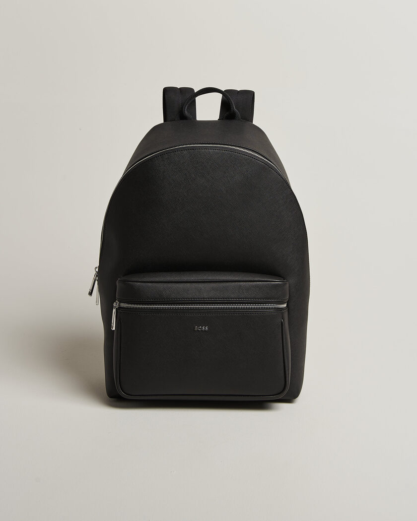 BOSS BLACK Northon Leather Backpack Black – Black