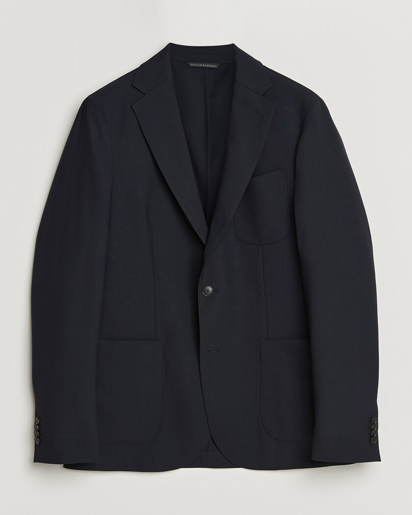 BOSS BLACK Hanry Wool Patch Pocket Blazer Dark Blue – Blue