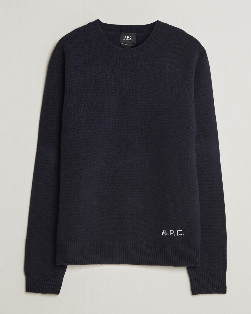 A.P.C. Edmond Wool Knitted Sweater Dark Navy – Blue