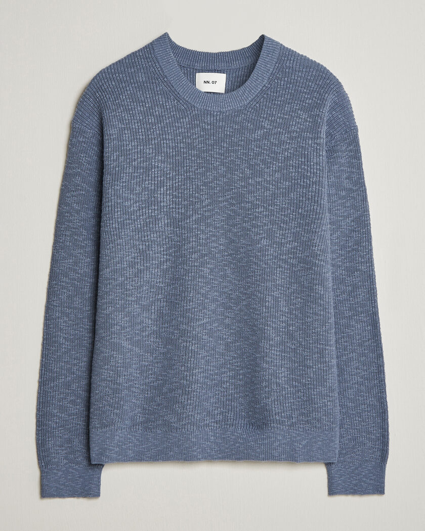 Harley Of Scotland Brushed Supersoft Lambswool Crewneck Royal