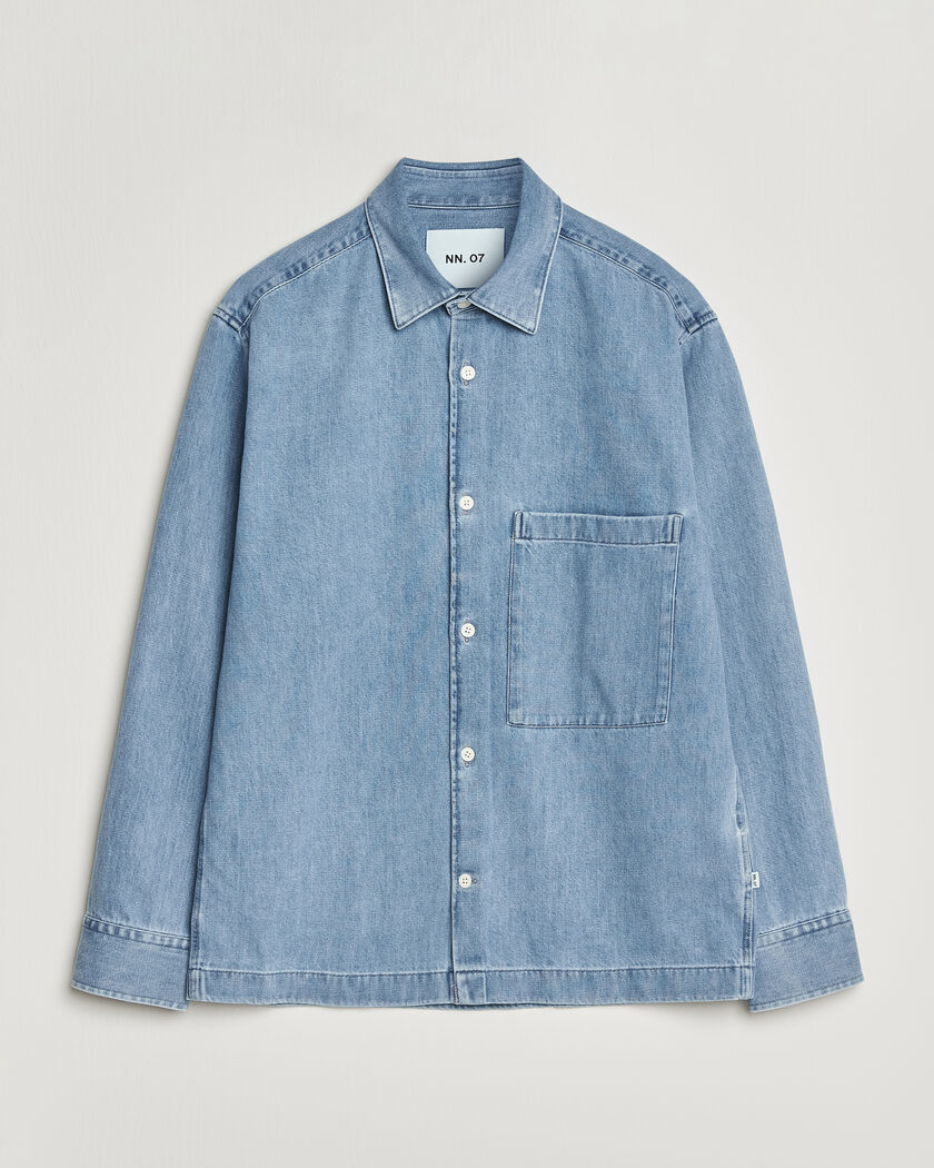 NN07 Freddy Denim Overshirt Light Blue – Blue