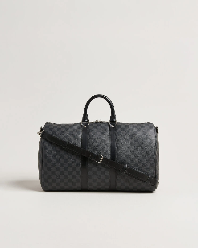 Louis Vuitton Pre-Owned Keepall 45 Bandouliére Damier Graphite – Grey