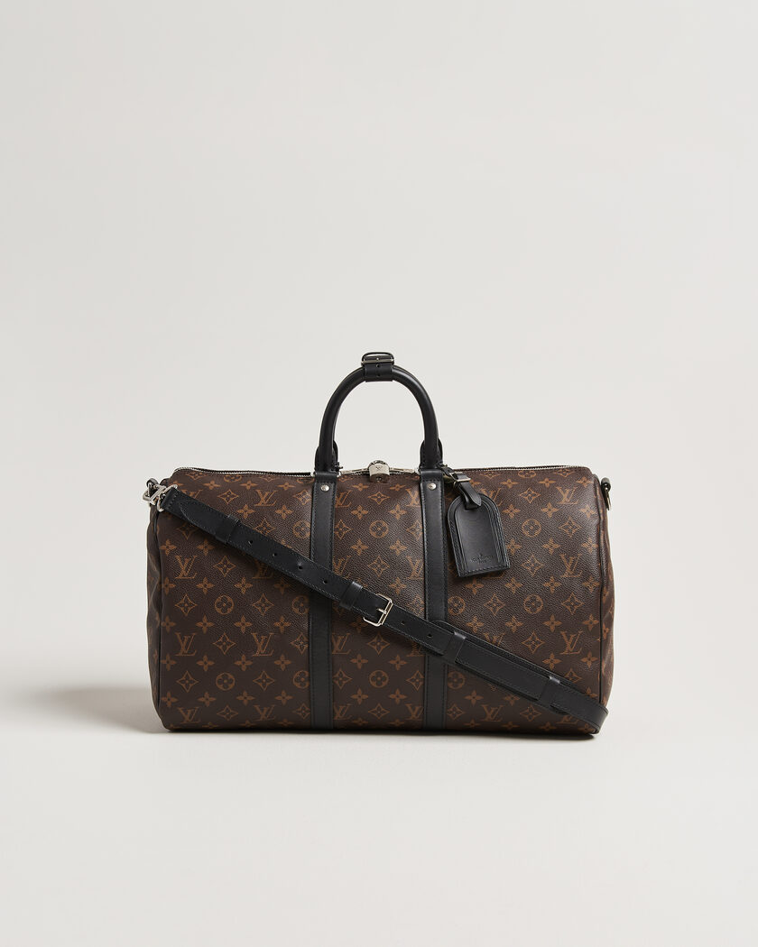 Louis Vuitton Pre-Owned Keepall 45 Bandouliére Monogram Macassar – Brown