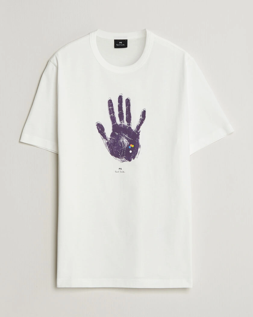 PS Paul Smith Hand Crew Neck T-Shirt White – White