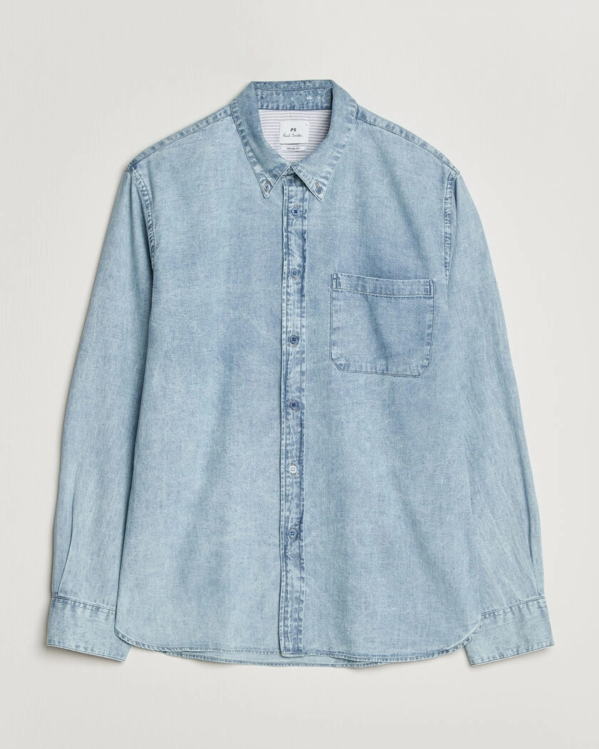 PS Paul Smith Casual Fit Denim Shirt Light Blue – Blue