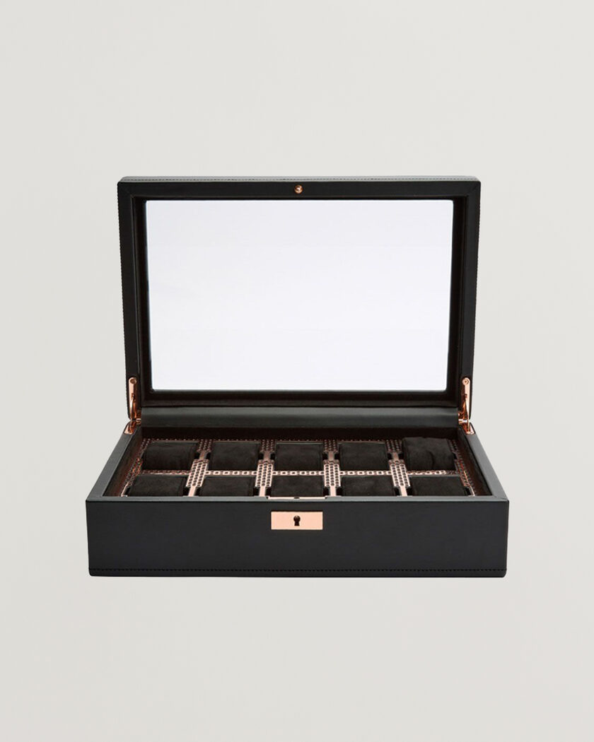 WOLF Axis 10-Piece Watch Box Copper – Black