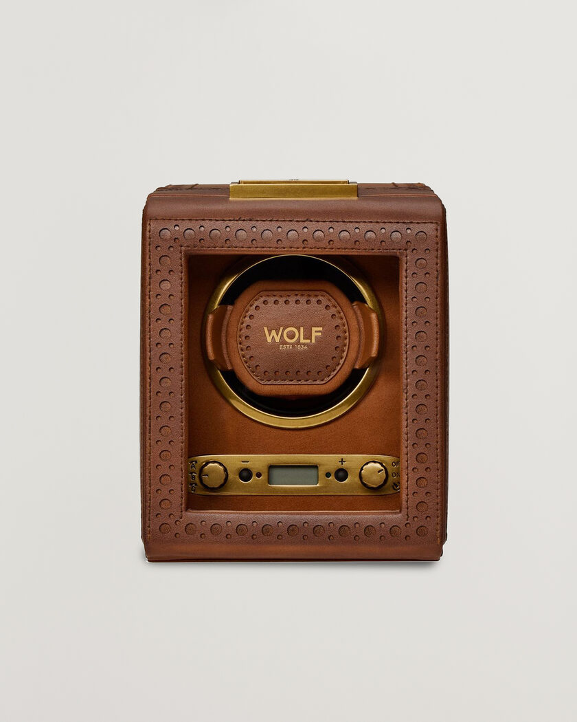 WOLF Brouge Single Watch Winder Burnished Brown – Brown