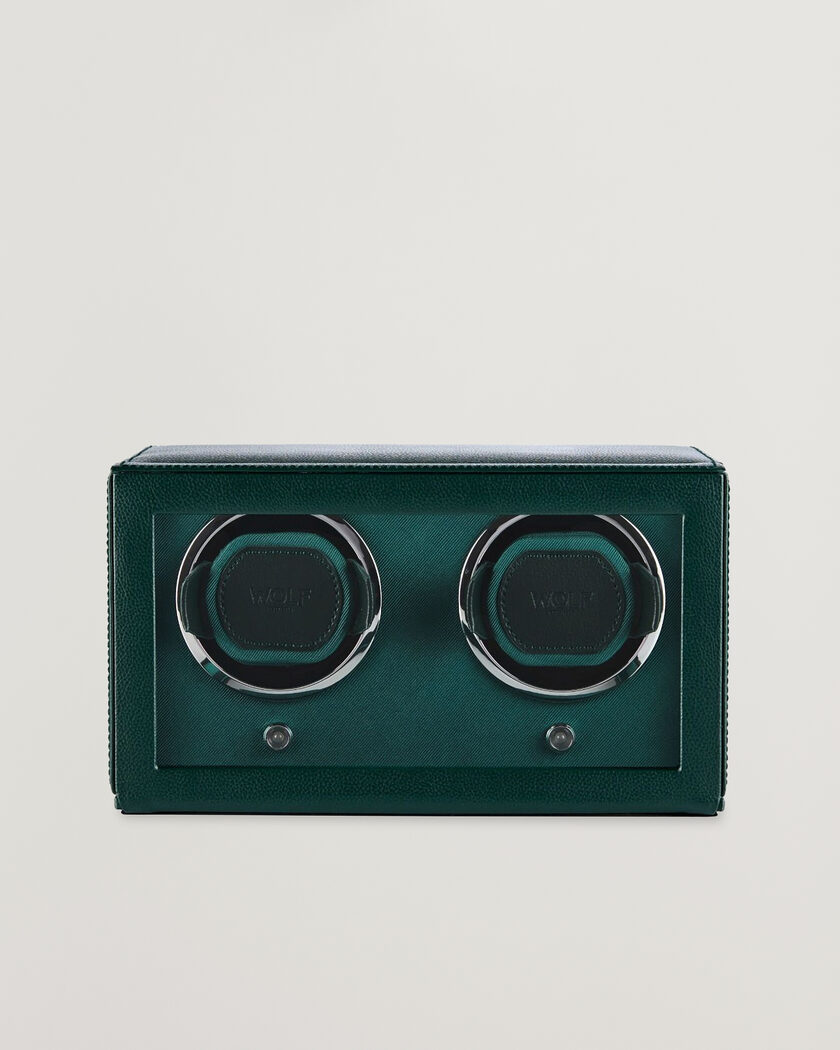WOLF Cub Double Watch Winder With Cover Green – Green