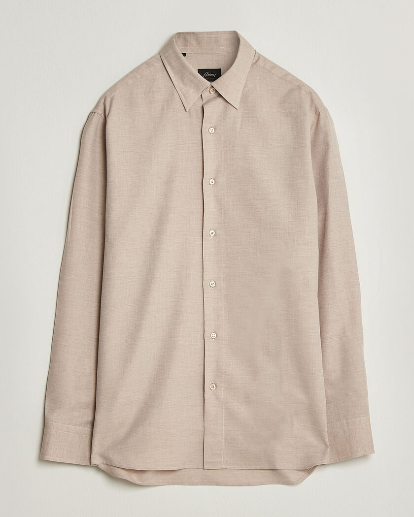 Auralee Airy Wool Check Shirt Blue/Beige at CareOfCarl.com