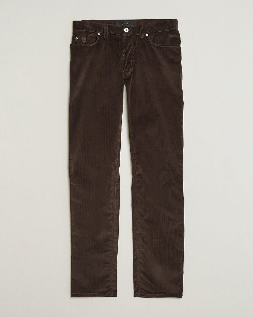 Brioni 5-Pocket Corduroy Pants Dark Brown – Brown