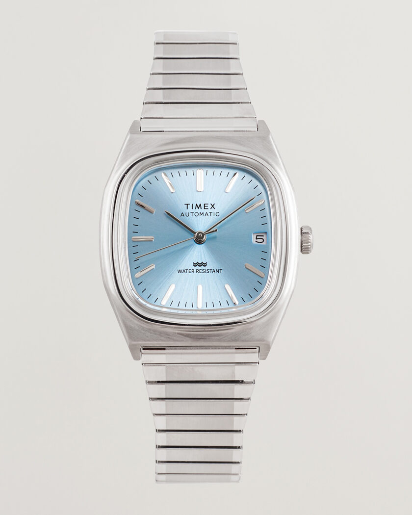 Timex 1983s Automatic Reissue 34mm Ice Blue Dial – Blue