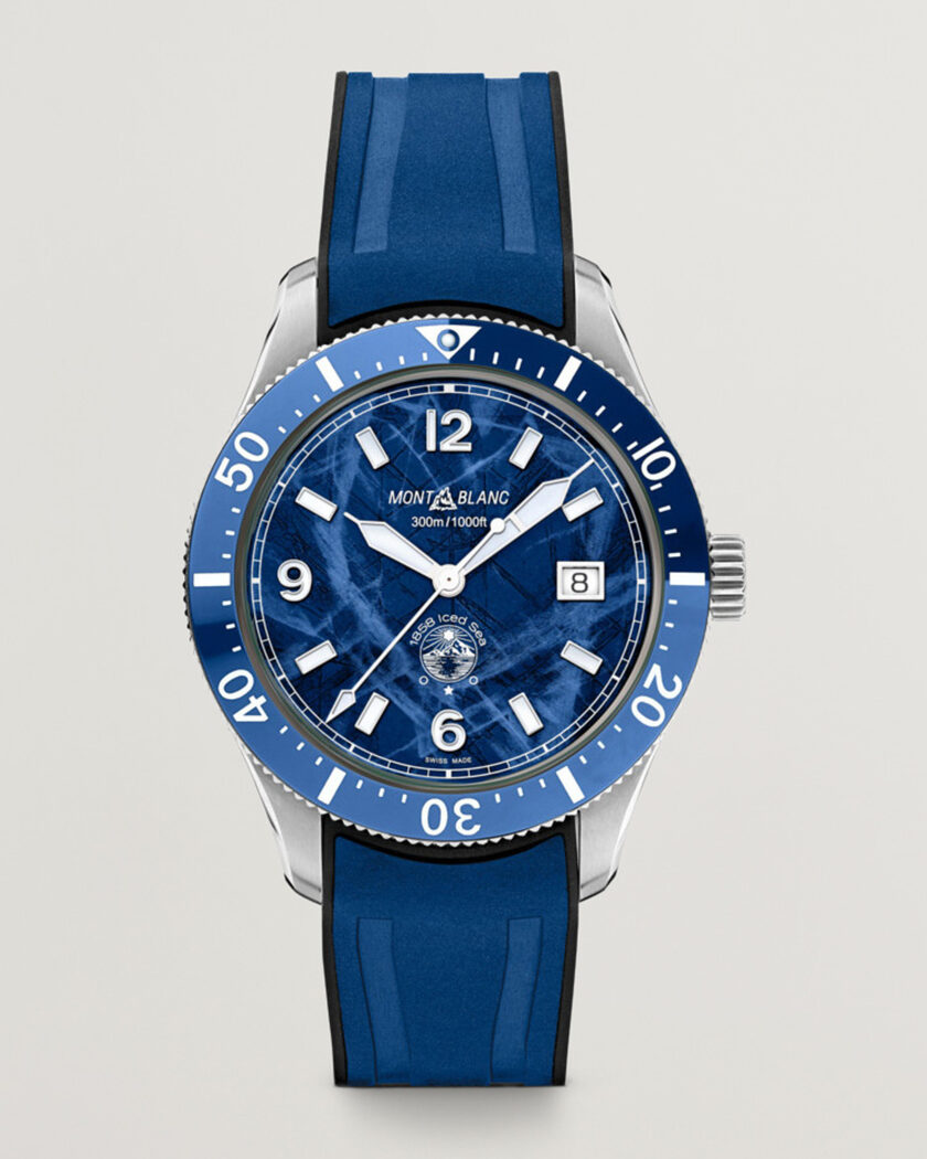 Montblanc Iced Sea Automatic Date Rubber Strap Blue – Blue