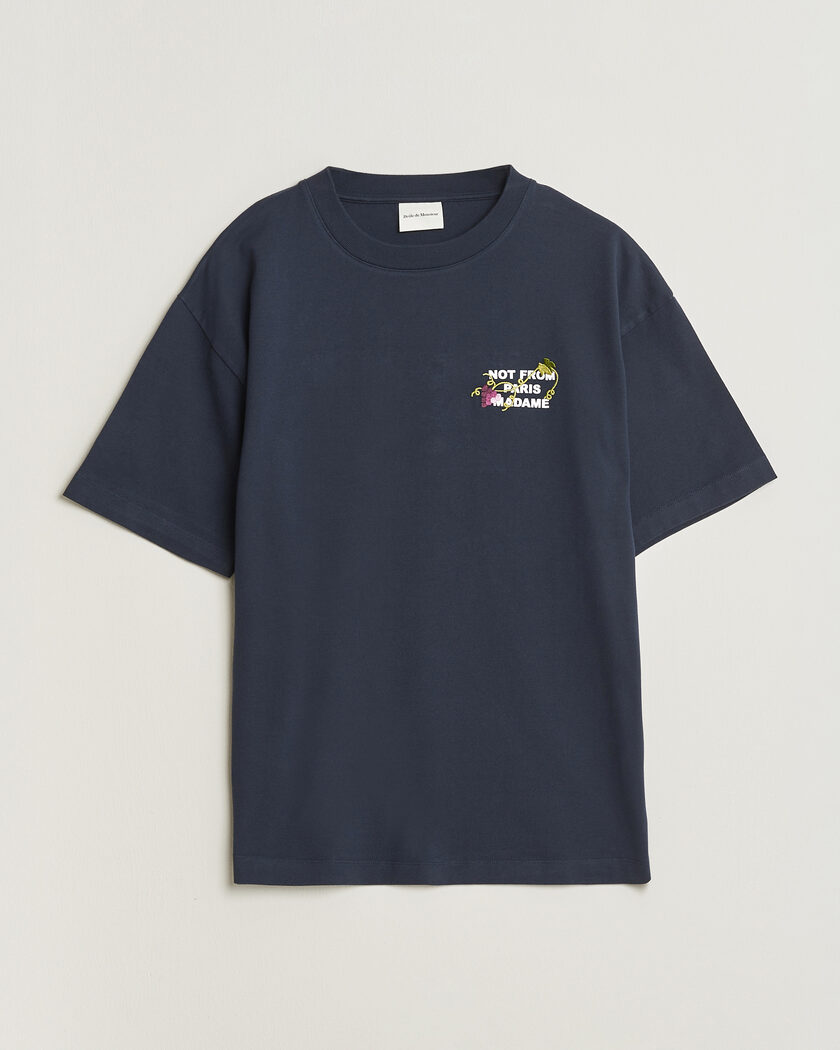 Sunspel Heavy Weight Supima Cotton T-Shirt Navy at CareOfCarl.com