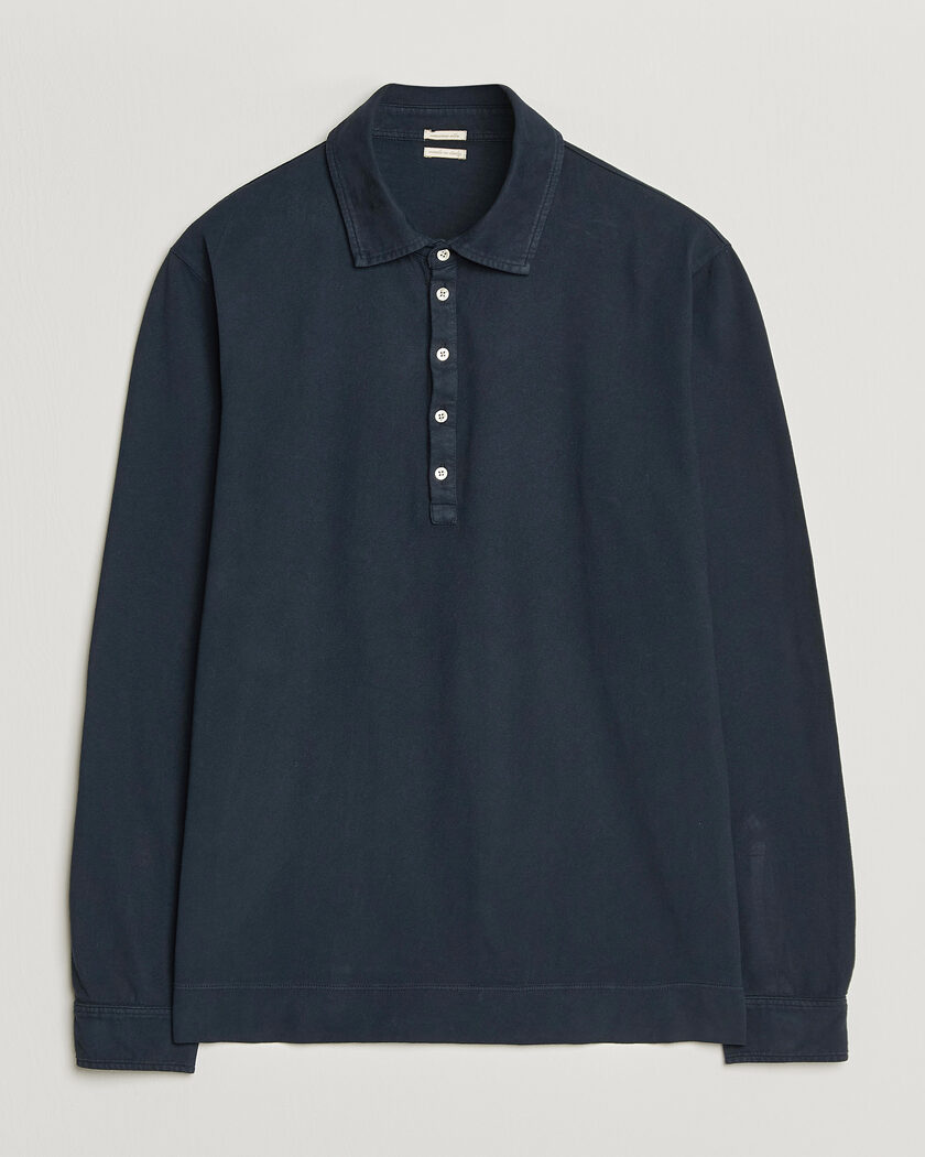 Massimo Alba Raya Long Sleeve Polo Navy – Blue