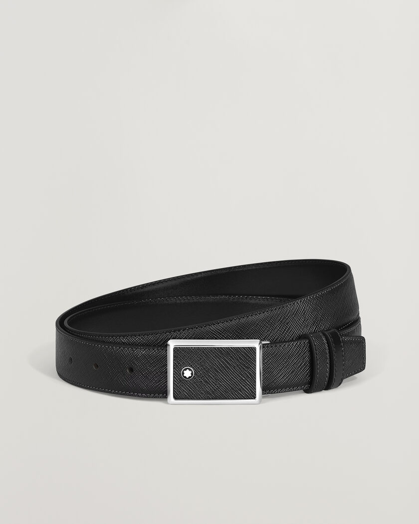 Auralee Leather Square Buckle Belt Black at CareOfCarl.com