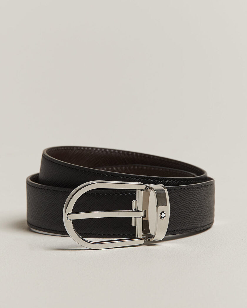 Auralee Leather Square Buckle Belt Black at CareOfCarl.com