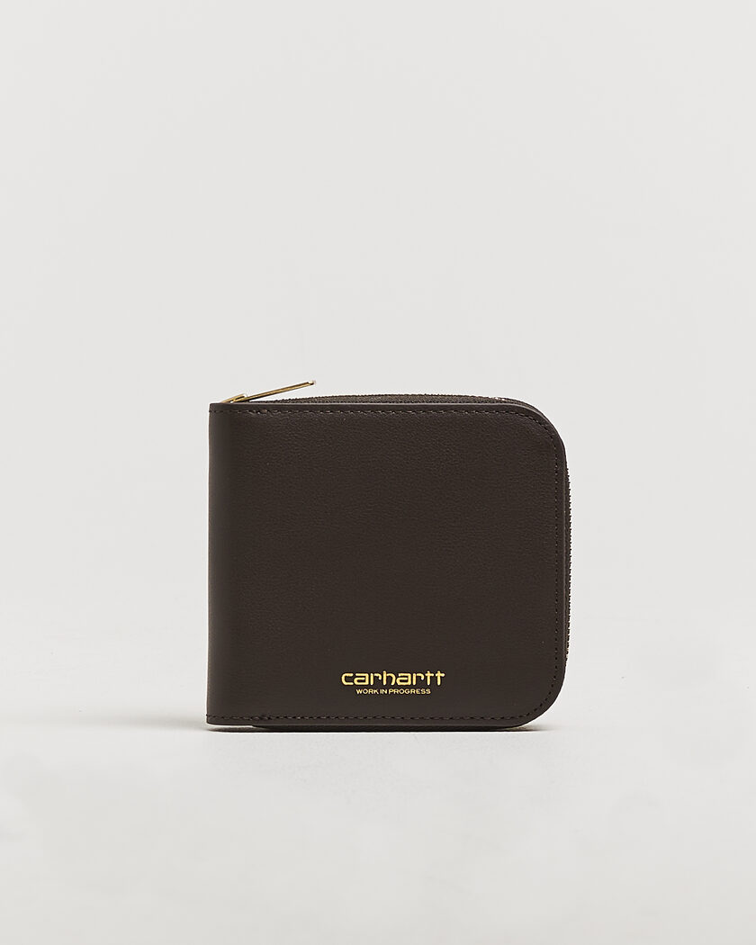 Carhartt WIP Leather Zip Wallet Tobacco – Brown
