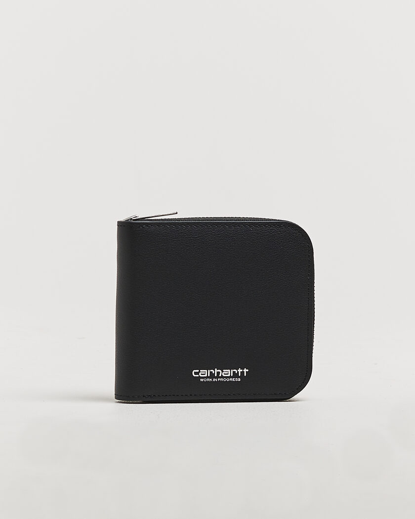 Carhartt WIP Leather Zip Wallet Black – Black
